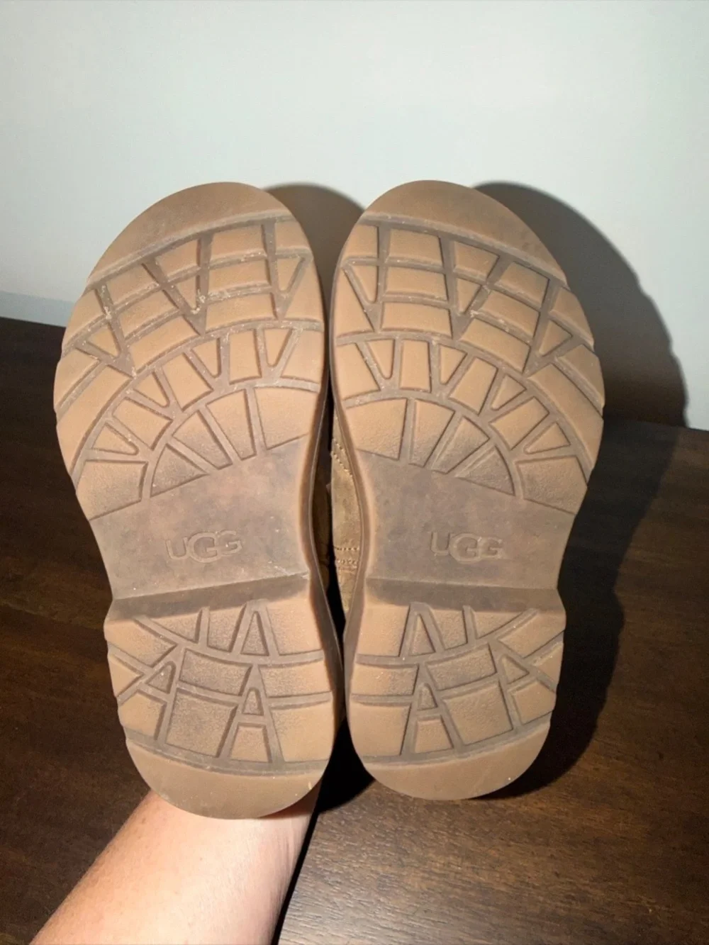 Little Kids Ugg Bolden Leather Weather Boots Brown Size 10 Zipper